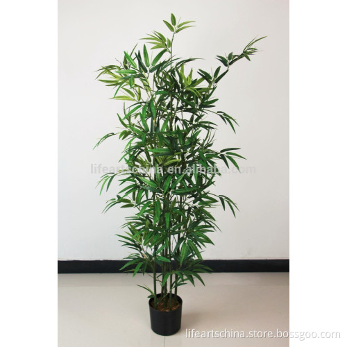 artificial tree, 5' 5 green trunks bamboo tree, silk leaf with UV-proof, outdoor bamboo